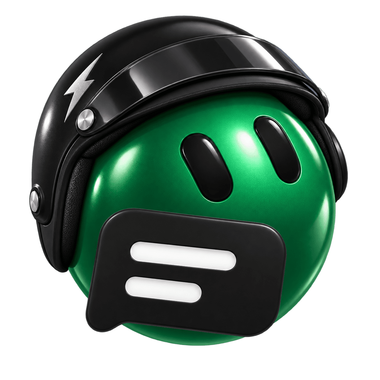 FirstFill, racing green bot with racing helmet