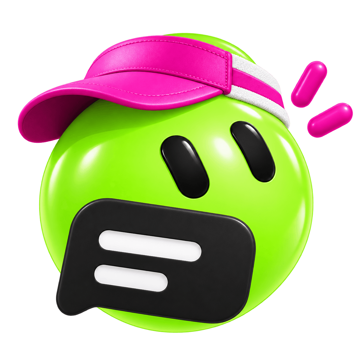 SoBack, lime bot with magenta visor